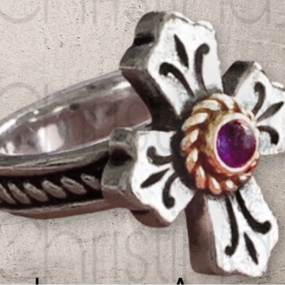 James Avery Rare Retired Silver & Gold Ring